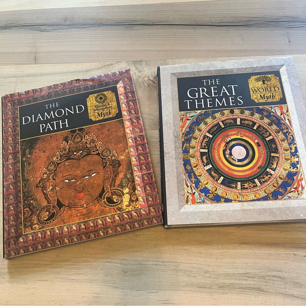 Time life book, coffee table books set of 2 the Diamond Path, The Great Themes